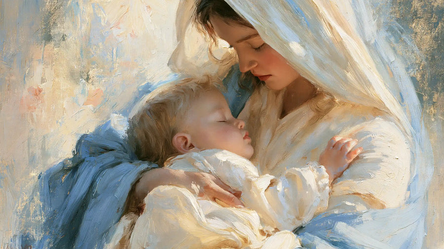 Virgin Mary and Child Jesus - Impressionist · Landscape n° 17