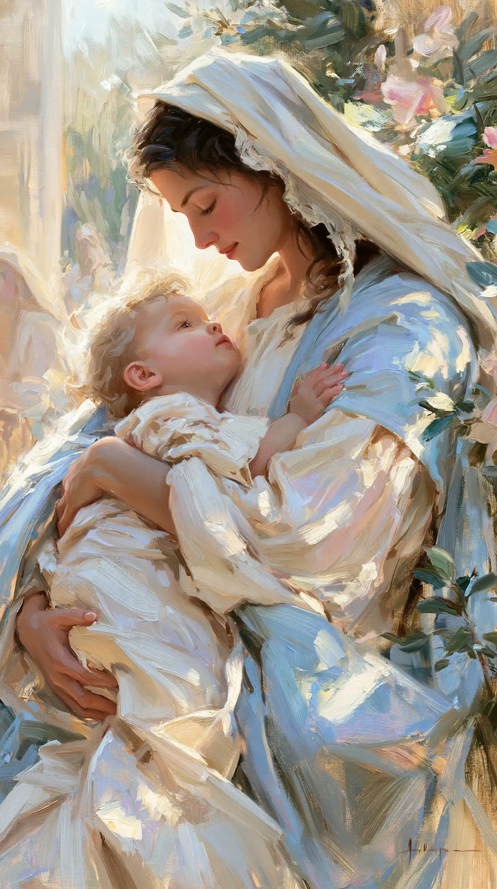 The Virgin and Child — A Dialogue at the Garden’s Edge