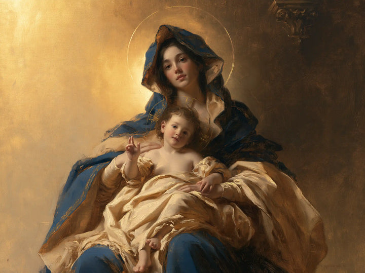 Virgin Mary and Child Jesus - Majestic Virgin and Child · Landscape n° 2