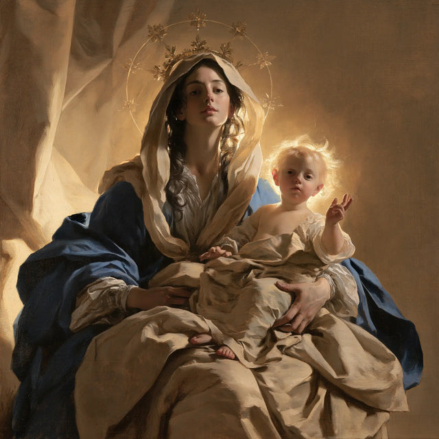 Virgin Mary and Child Jesus - Majestic Virgin and Child · Square n° 5