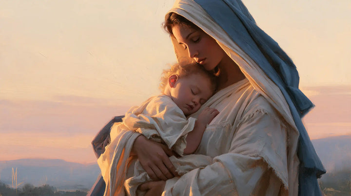 Virgin Mary and Child Jesus - Mary and Jesus at Dawn · Landscape n° 4