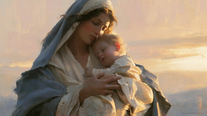 The Virgin and Child — A Cheek Cradled by the New Day