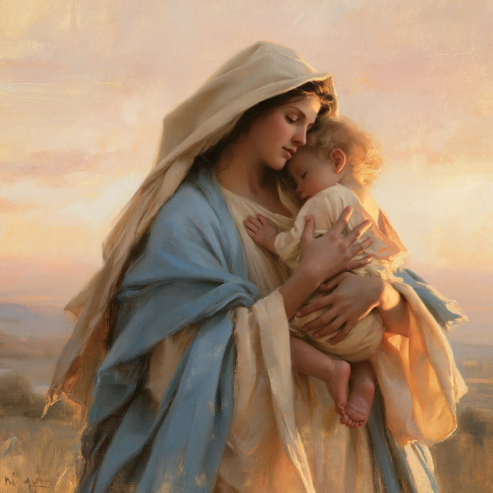 Virgin Mary and Child Jesus - Mary and Jesus at Dawn · Square n° 6