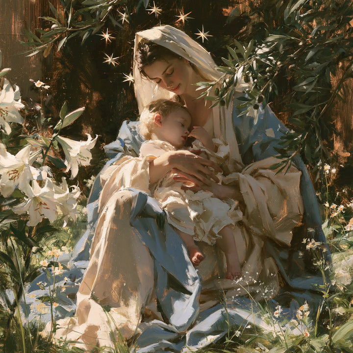 The Virgin and Child — Sleep Beneath the Garden’s Stars