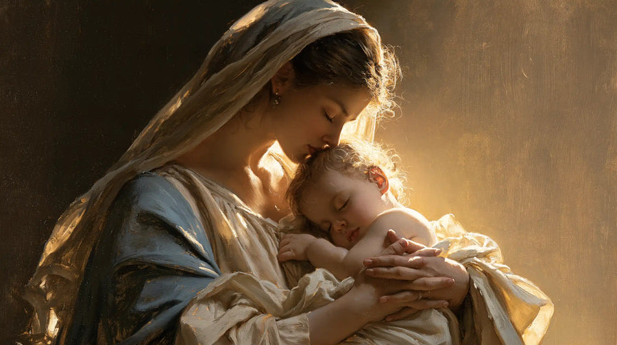 Virgin Mary and Child Jesus - Mary Embracing the Child Jesus · Landscape n° 8