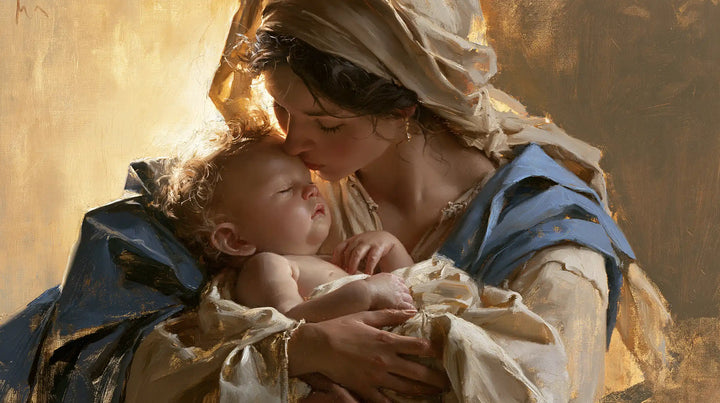 Virgin Mary and Child Jesus - Mary Embracing the Child Jesus · Landscape n° 9