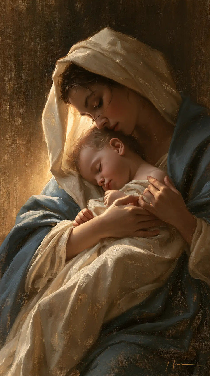 Virgin Mary and Child Jesus - Mary Embracing the Child Jesus · Portrait n° 9