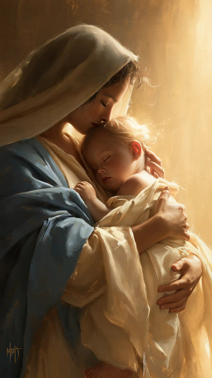 Virgin Mary and Child Jesus - Mary Embracing the Child Jesus · Portrait n° 24