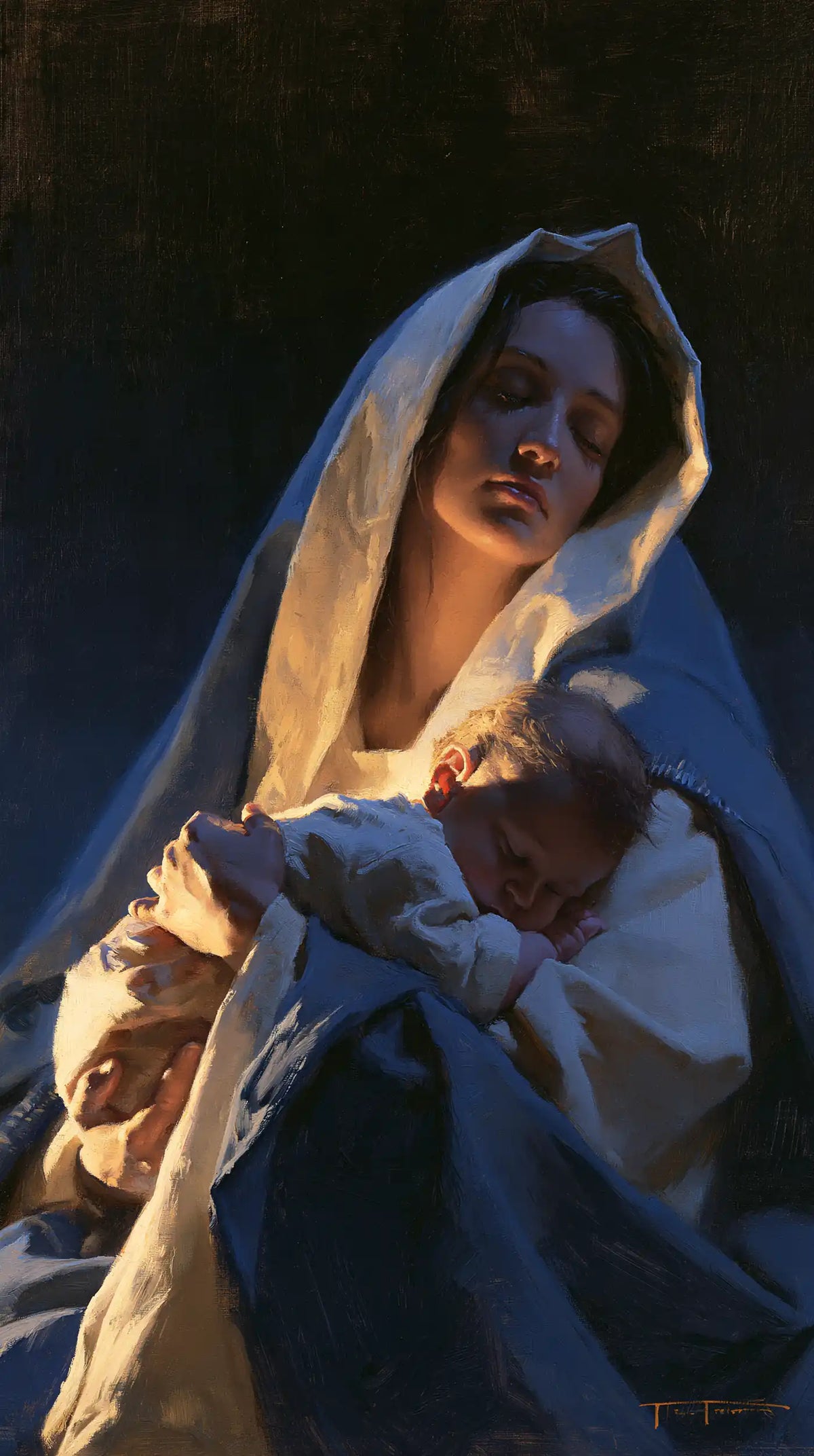 The Virgin and Child — The Upturned Face Beneath the Golden Lining