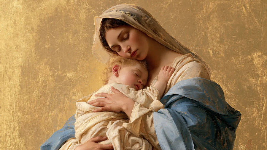 Virgin Mary and Child Jesus - Sacred Gold · Landscape n° 7