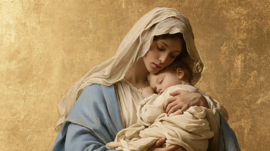 Virgin Mary and Child Jesus - Sacred Gold · Landscape n° 14