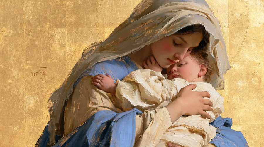 Virgin Mary and Child Jesus - Sacred Gold · Landscape n° 17
