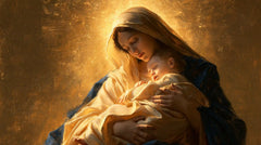 The Virgin and Child — Cradled in Amber Light