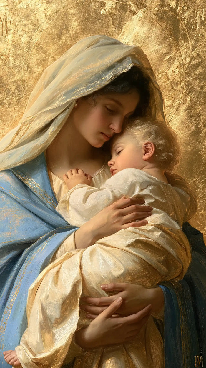 The Virgin and Child — The Upturned Face in Golden Silence