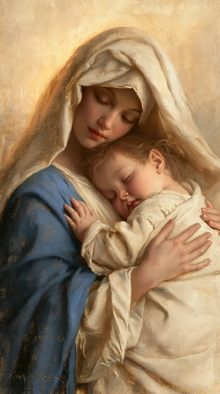 Virgin Mary and Child Jesus - Sacred Maternal Tenderness · Portrait n° 4