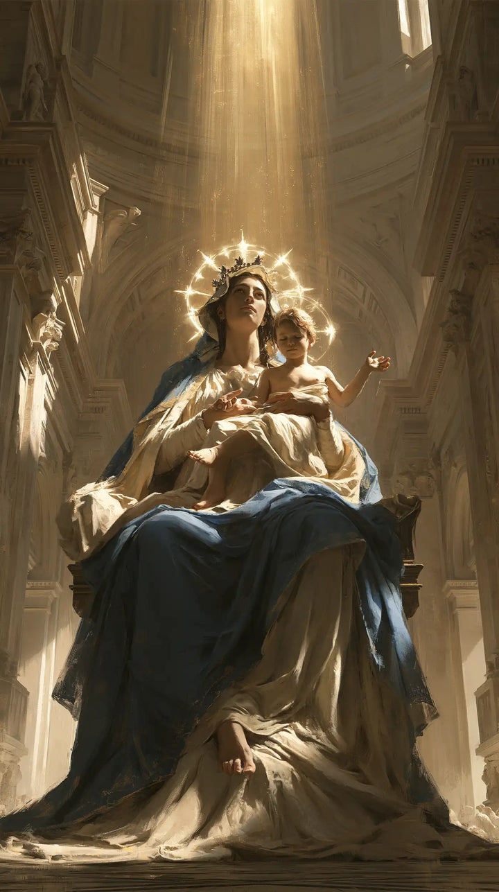 Virgin Mary and Child Jesus - Sacred Monumental View · Portrait n° 11