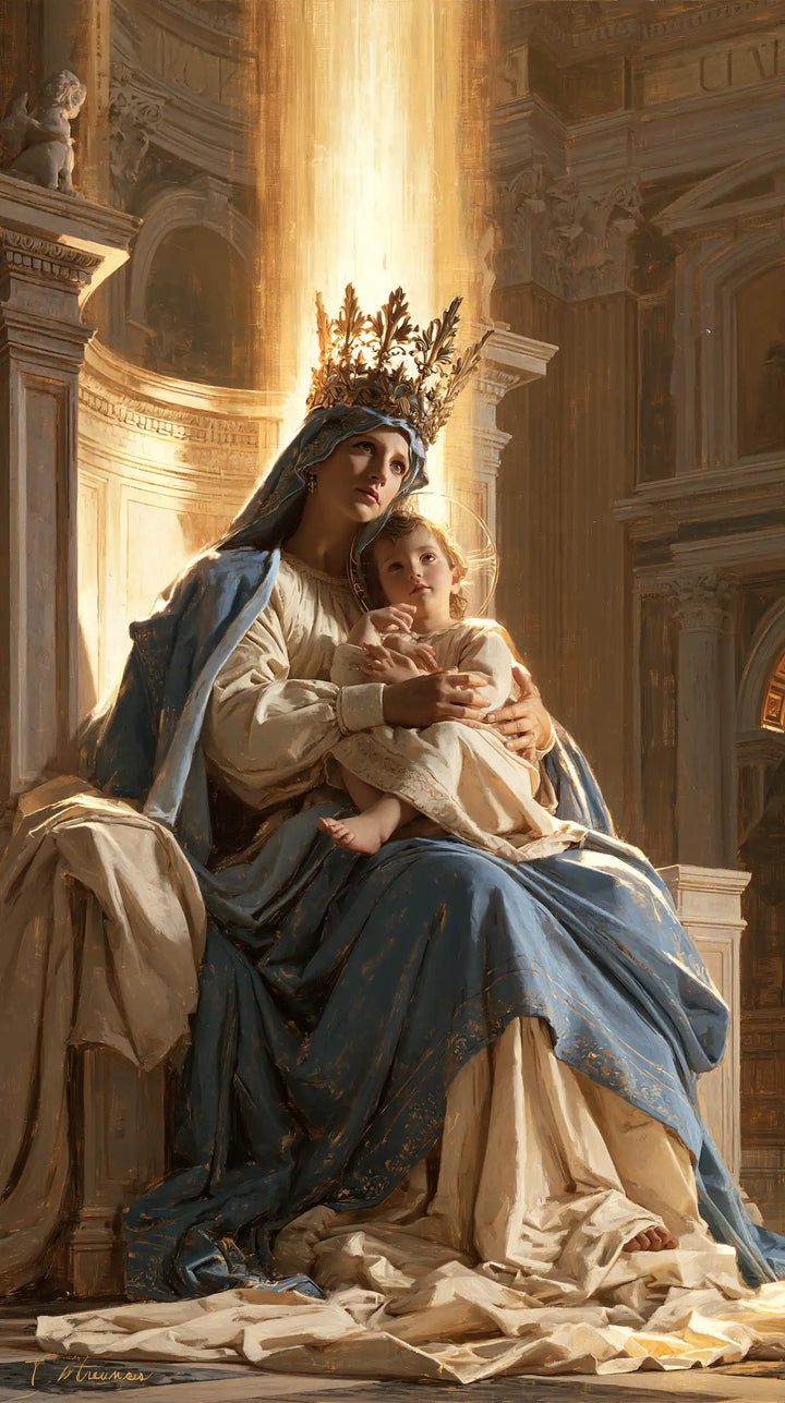 Virgin Mary and Child Jesus - Sacred Monumental View · Portrait n° 12