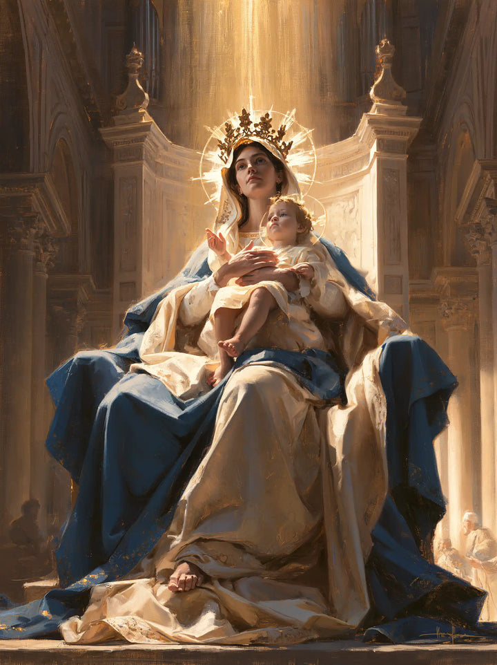 Virgin Mary and Child Jesus - Sacred Monumental View · Portrait n° 26