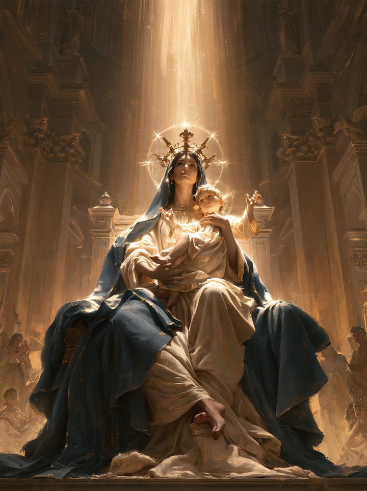 Virgin Mary and Child Jesus - Sacred Monumental View · Portrait n° 27