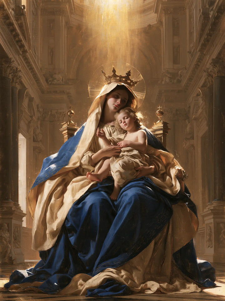 Virgin Mary and Child Jesus - Sacred Monumental View · Portrait n° 34