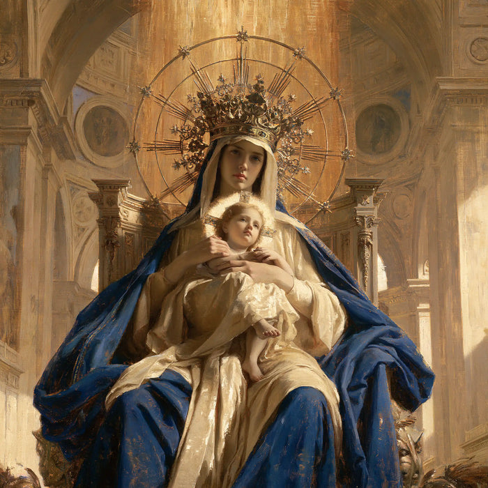 The Virgin and Child — The Golden Wheel Behind the Crown