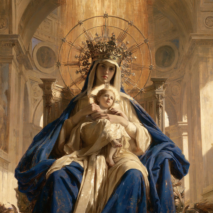 The Virgin and Child — The Golden Wheel Behind the Crown