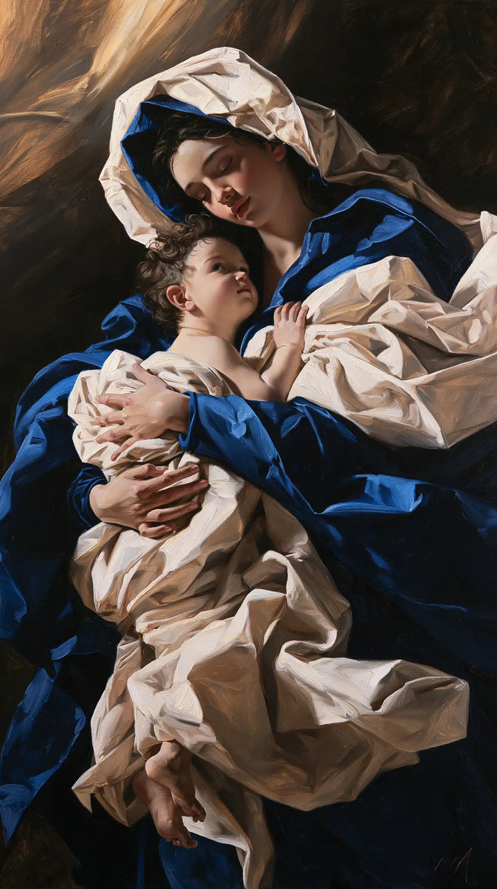 Virgin Mary and Child Jesus - Theatrical Baroque · Portrait n° 14