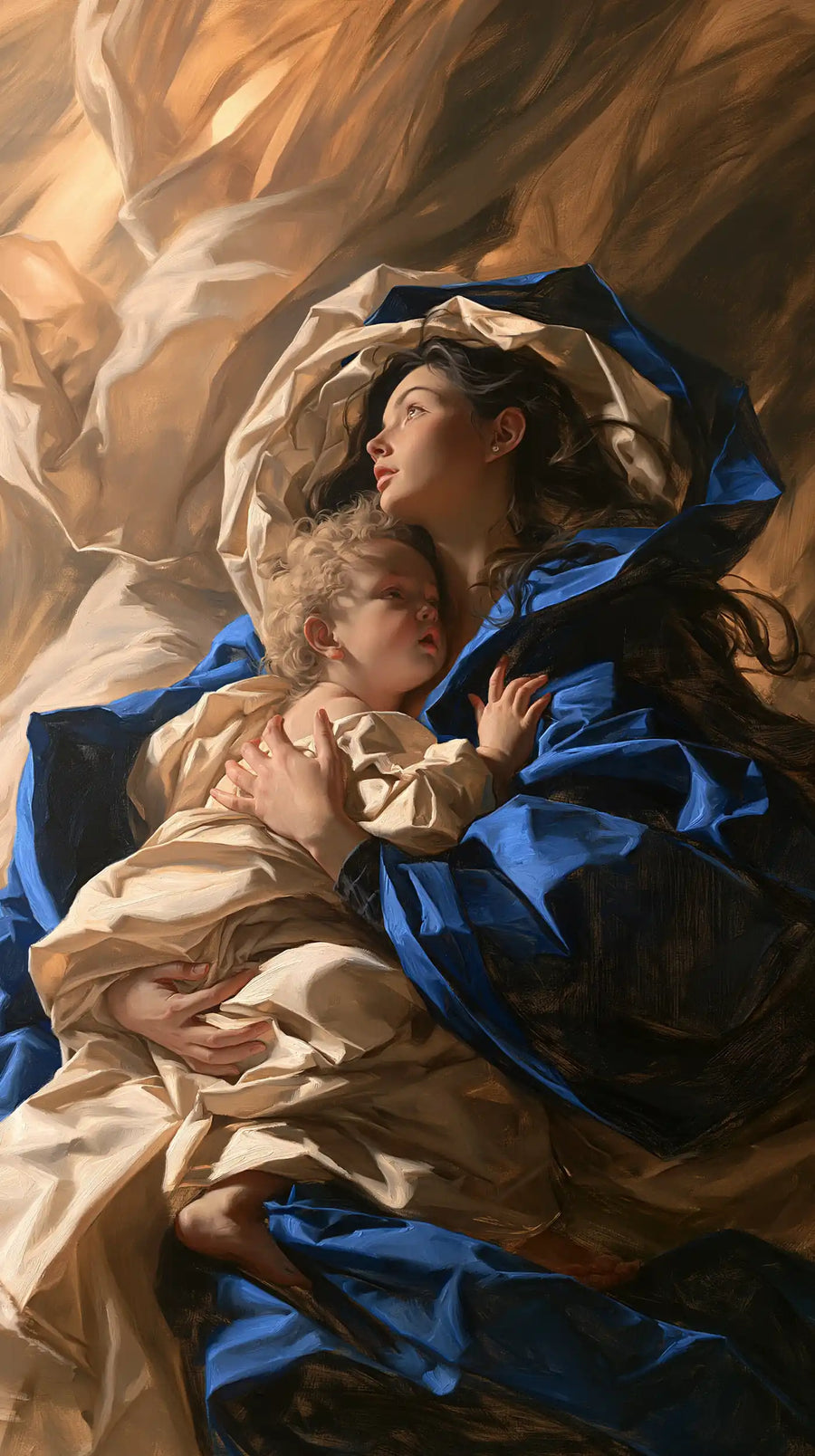 Virgin Mary and Child Jesus - Theatrical Baroque · Portrait n° 15