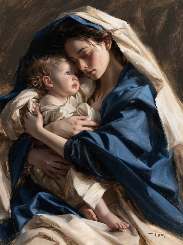 Virgin Mary and Child Jesus - Theatrical Baroque · Portrait n° 16