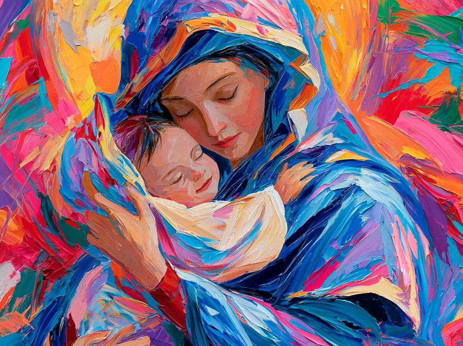 The Virgin and Child — Rose and Azure Lullaby
